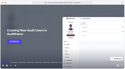 201 - How to create and manage master records - Audit Users